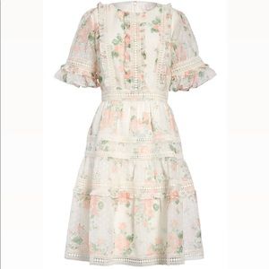 Rachel Parcell Mixed Lace Fit and Flare Dress